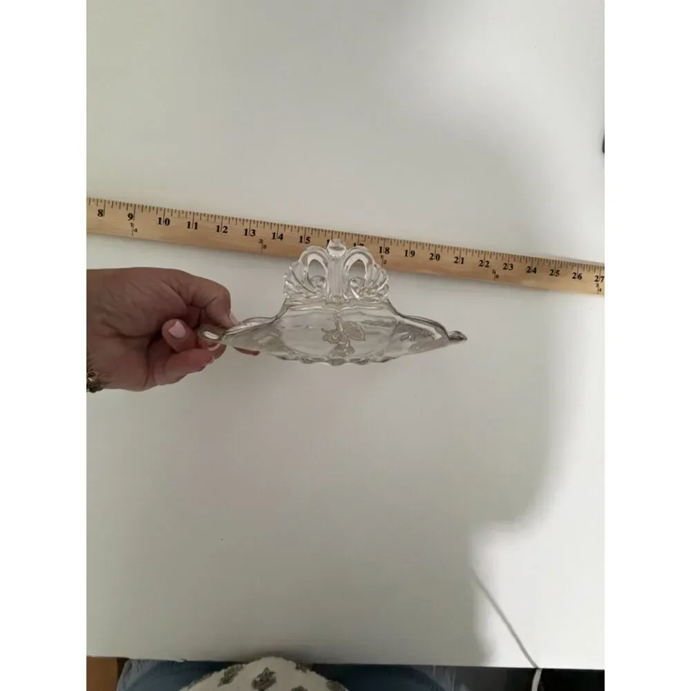 Vintage Candy Dish Detailed With Sterling Overlay - Very Unique - This Was Cr